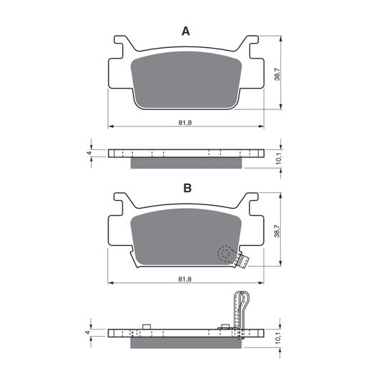 Brzdové obloženie GOLDFREN 240 AD