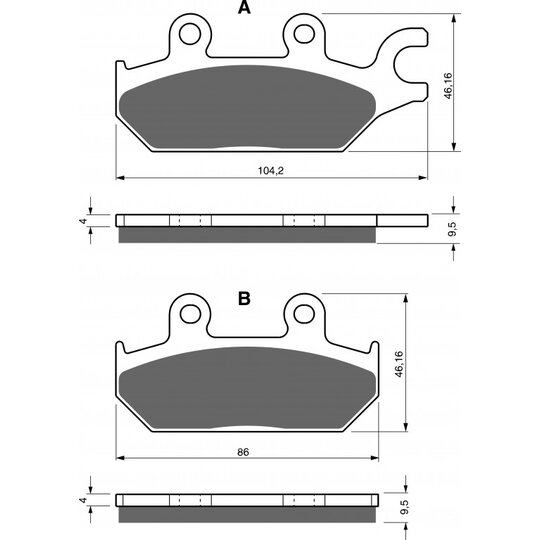 Brzdové obloženie GOLDFREN 345 AD  STREET