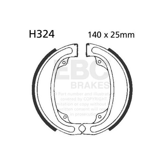 Brzdové čeľuste -sada EBC H324
