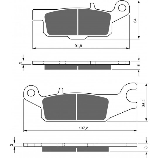 Brzdové obloženie GOLDFREN 252 AD  OFF-ROAD FRONT