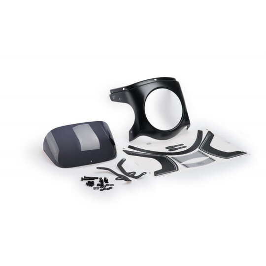 UNI plexi na motorku PUIG SEMI-FAIRING 9516F karbónový vzhľad tmavá dymová