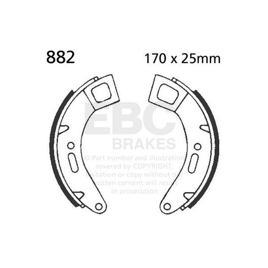 Brzdové čeľuste -sada EBC 882