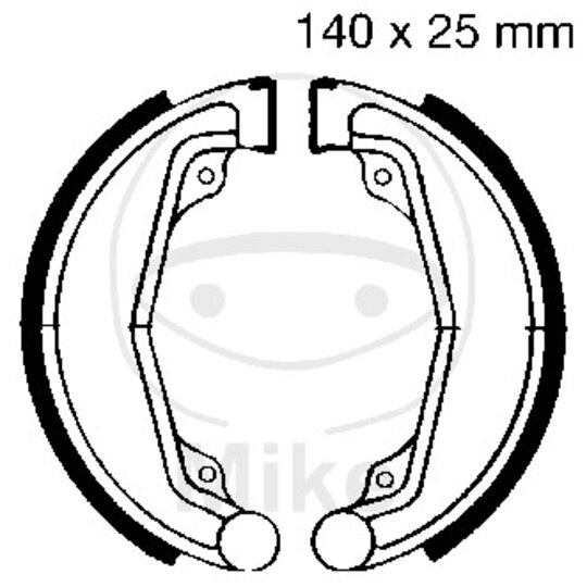 Brzdové čeľuste -sada EBC H312 vrátane  pružín