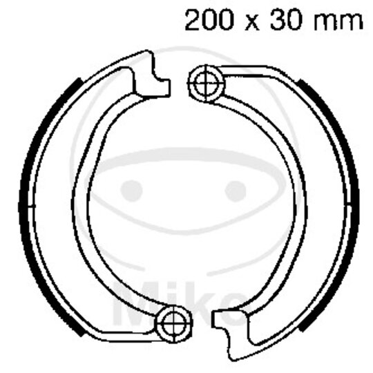 Brzdové čeľuste -sada EBC 864 neobsahuje  pružiny