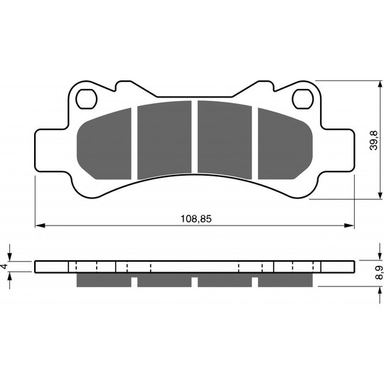Brzdové obloženie GOLDFREN 229 S33 STREET Zadná