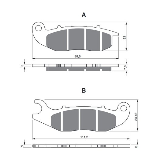 Brzdové obloženie GOLDFREN 278 S33 STREET FRONT