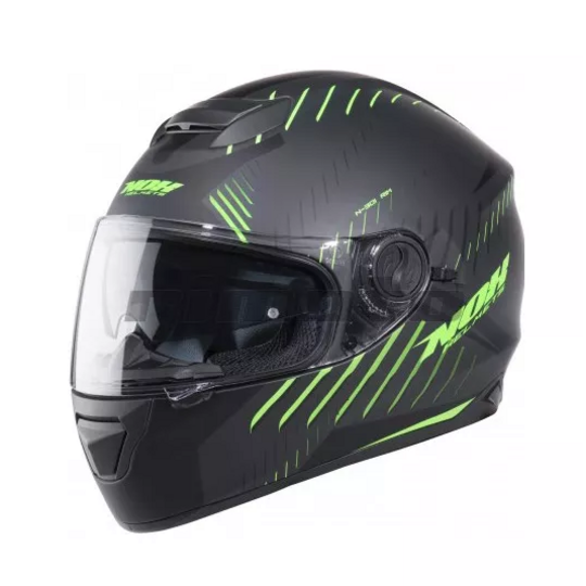 Nox - n301  rim / green - integralni-prilba-nox-n301-rim-cerna-matna-fluo-zelena-32039