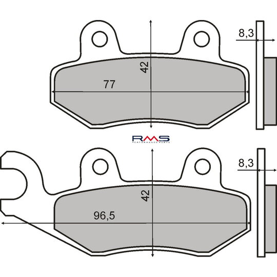 Brzdové obloženie RMS 225101620 organické