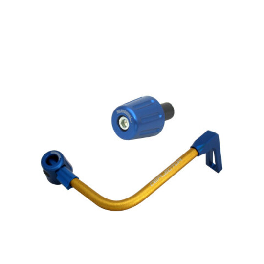 Lever guard ACCOSSATO with gold hose and joint right, aluminium