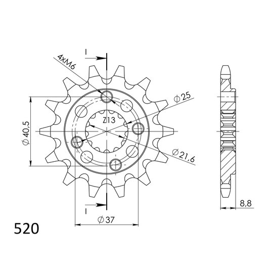 Reťazové koliečko SUPERSPROX CST-1309:13 13T, 520