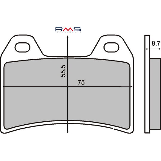 Brzdové obloženie RMS 225101100 organické