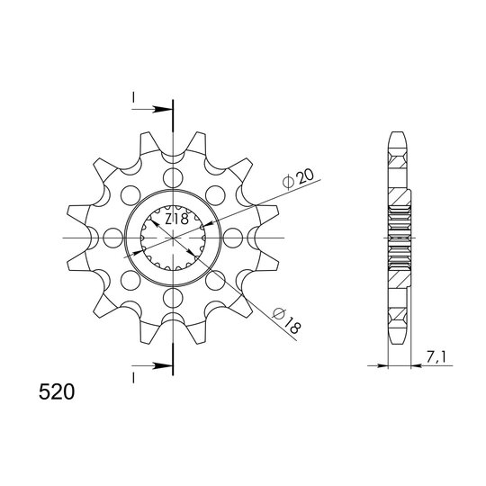 Reťazové koliečko SUPERSPROX CST-427:12 12T, 520