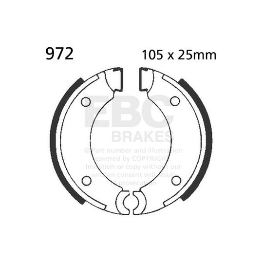 Brzdové čeľuste -sada EBC 972