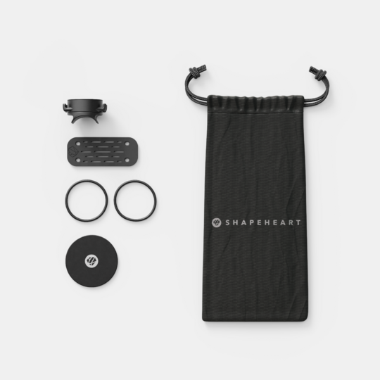 Shapeheart držiak na riadidlá moto / plech - What's inside - MOTO UNIVERSAL (avec fond)