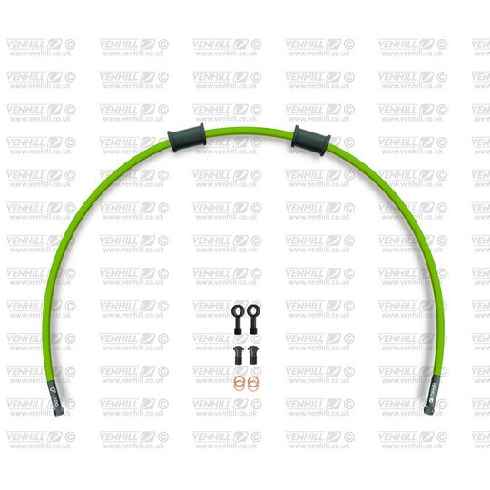 Hadica zadnej brzdy Venhill POWERHOSEPLUS KAW-11016RB-GR (1 hadica v sade) zelené hadice, čierne koncovky