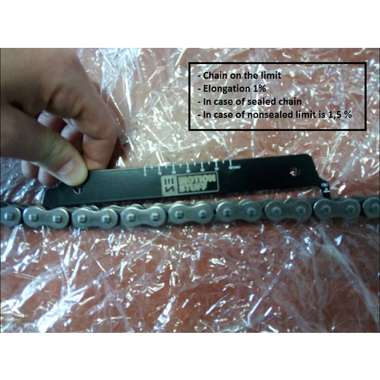 Motorcycle chain checker tool