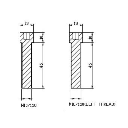 Zrkadlový adaptér PUIG ADAPTER M10/150 RIGHT/LEFT REAR MIRROR HI-TECH B 9983N čierna na riadidlá