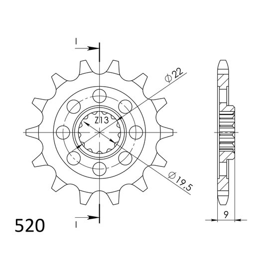 Reťazové koliečko SUPERSPROX CST-428:13 13T, 428