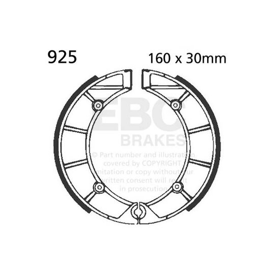 Brzdové čeľuste -sada EBC 925