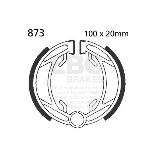 Brzdové čeľuste -sada EBC 873