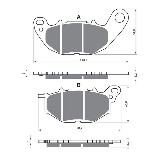 Brzdové obloženie GOLDFREN 369 S33 STREET FRONT