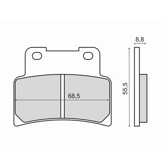 Brzdové obloženie RMS 225102830 organické