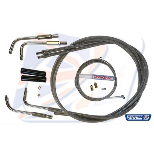 Súprava plynového lanka KIT Venhill U01-4-404 opletené push fit