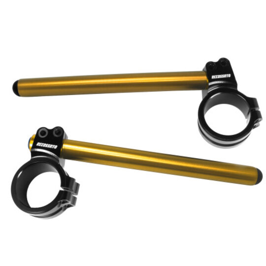 Lifted +10 mm clip-on, ACCOSSATO 10 degrees inclination for 50 mm fork