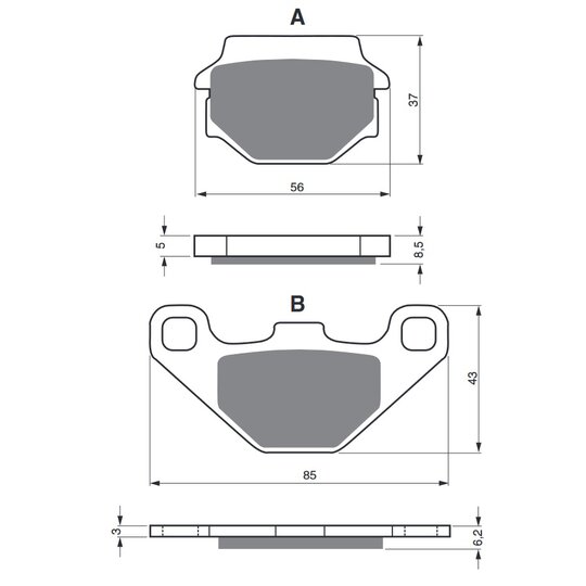 Brzdové obloženie GOLDFREN 086 AD  OFF-ROAD FRONT