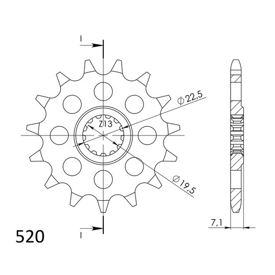 Reťazové koliečko SUPERSPROX CST-434:14 14T, 520