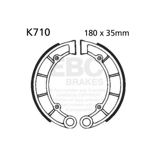 Brzdové čeľuste -sada EBC K710