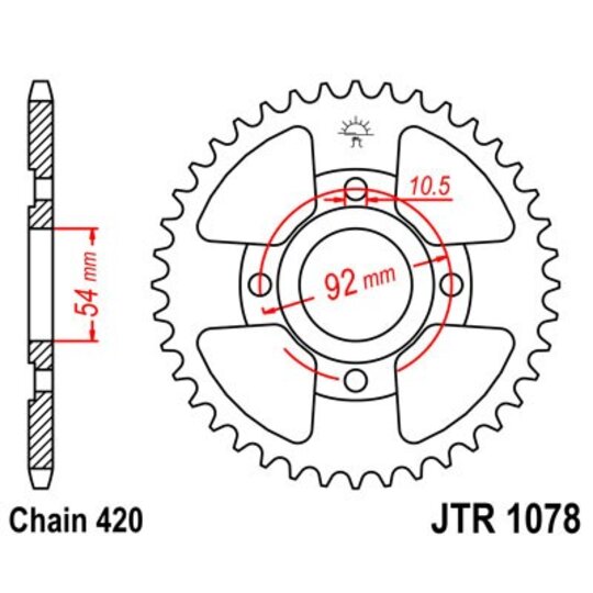 Reťazová rozeta JT JTR 1078-47 47T, 420