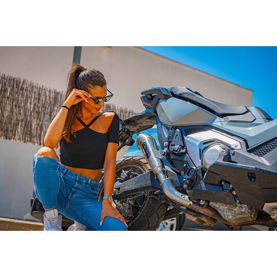 Slip-on exhaust GPR POWERCONE EVO E5.H.262.PCEV Brushed Stainless steel including removable db killer and link pipe