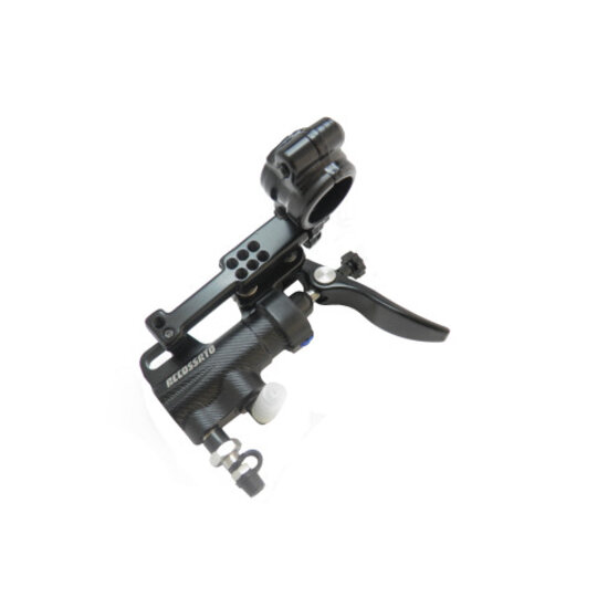Thumb brake master cylinder ACCOSSATO piston diam. 10.5 mm with short lever and bracket included
