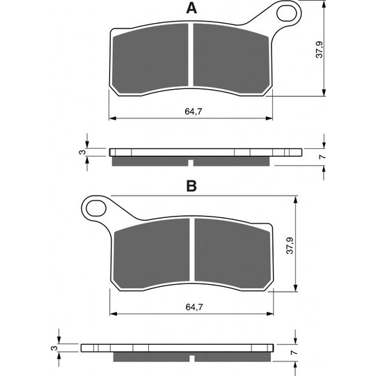 Brzdové obloženie GOLDFREN 261 S3