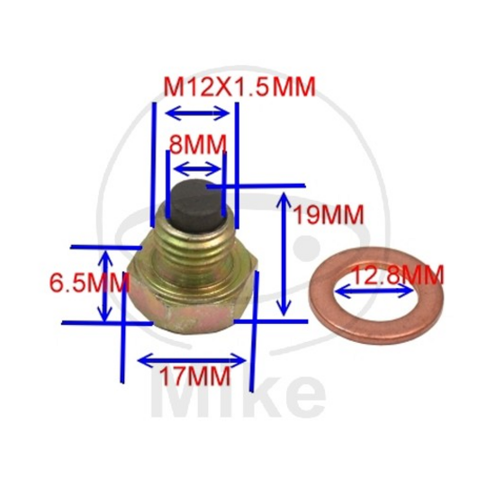Magnetic oil drain plug