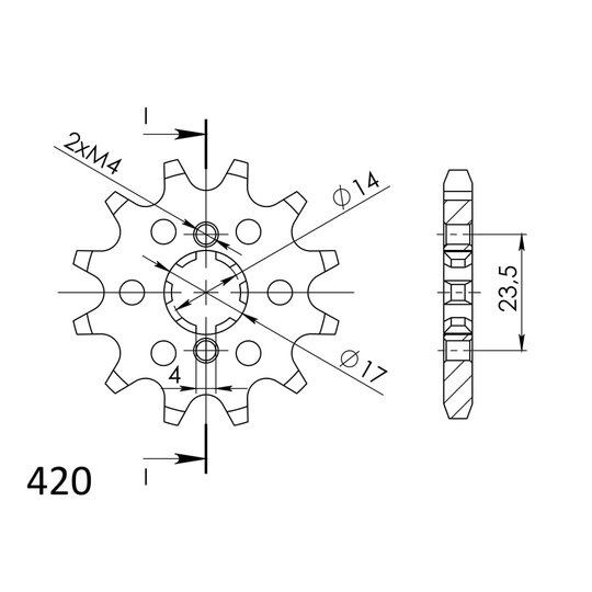 Reťazové koliečko SUPERSPROX CST-1128:11 11T, 420