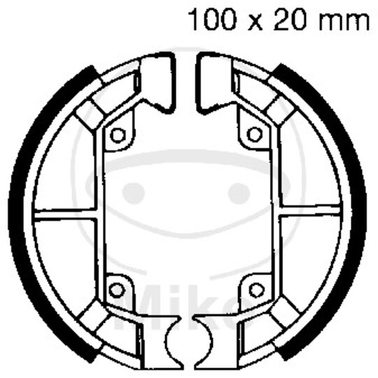 Brzdové čeľuste -sada EBC 886 neobsahuje  pružiny