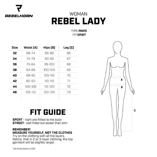 Rebelhorn - nohavice Rebel lady / pink