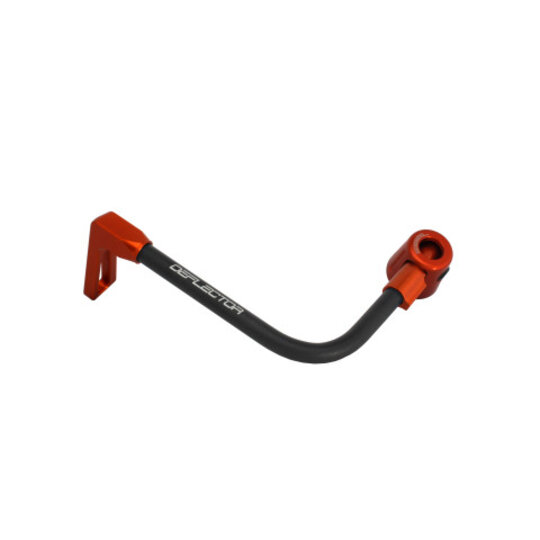 Lever guard ACCOSSATO with black hose and joint left, aluminium