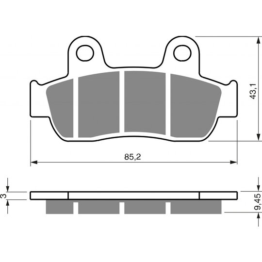 Brzdové obloženie GOLDFREN 350 AD  OFF-ROAD FRONT