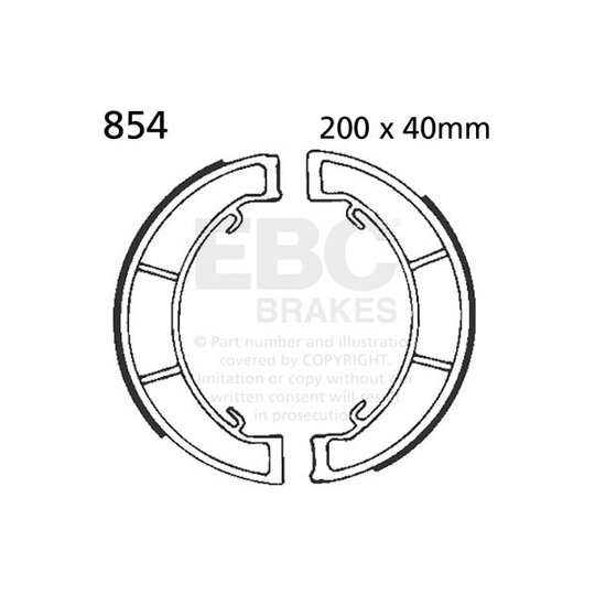 Brzdové čeľuste -sada EBC 854