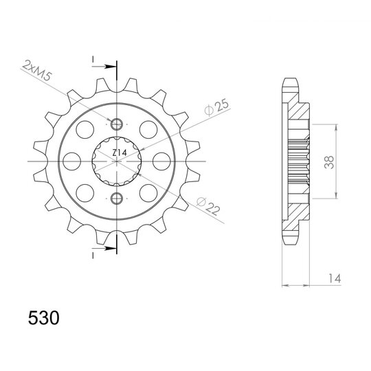Reťazové koliečko SUPERSPROX CST-739:15 15T, 530