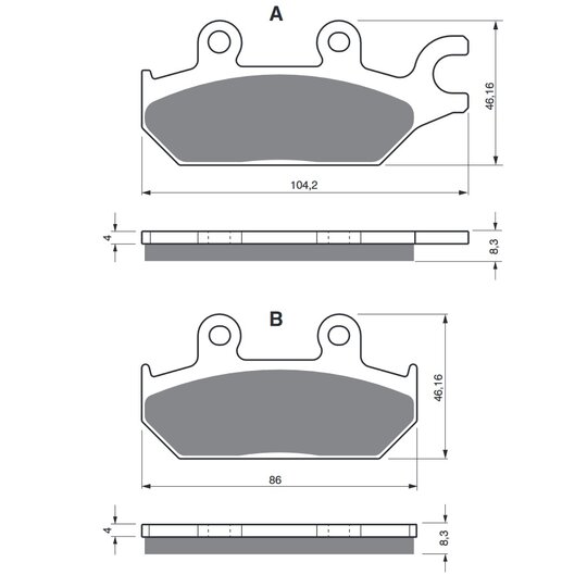 Brzdové obloženie GOLDFREN 345 S33 STREET FRONT