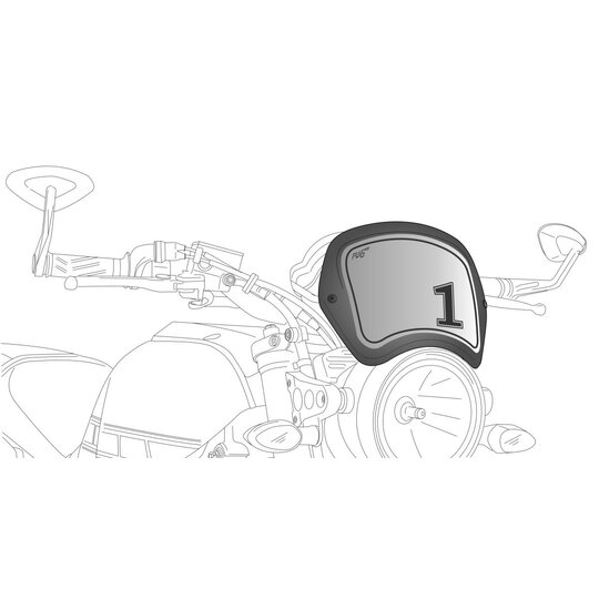 Náhradné PUIG FRONTAL PLATE 9229J matná čierna