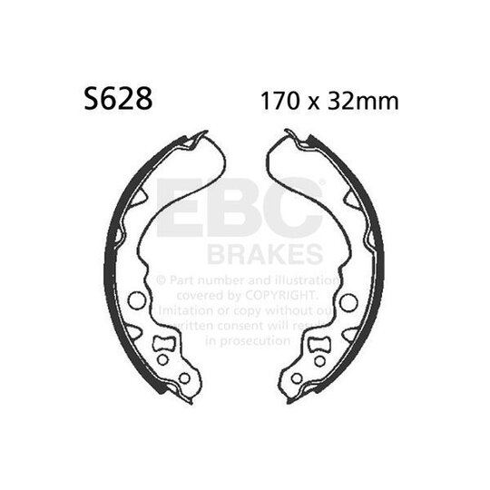Brzdové čeľuste -sada EBC S628