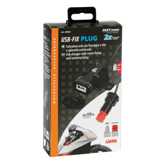 Lampa - zásuvka plug - usb na šróbiky - 38833-C-01