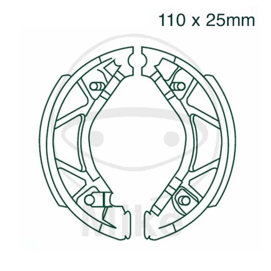 Brzdové čeľuste -sada EBC Y530 vrátane  pružín