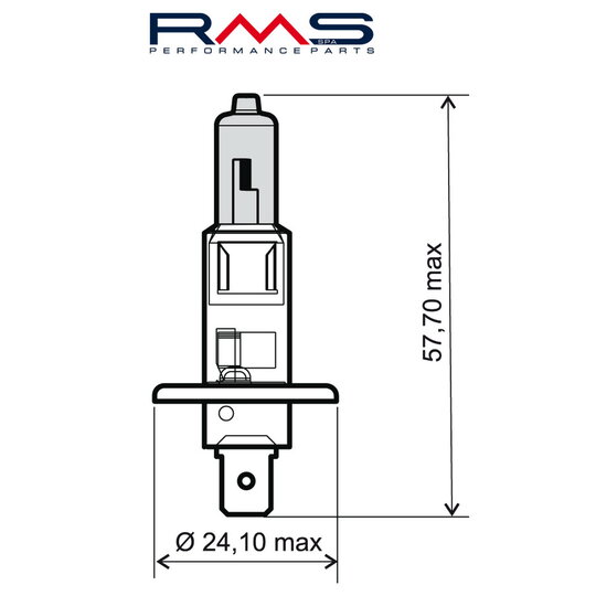 Žiarovka RMS 246510035 12V 55W, H1 biela