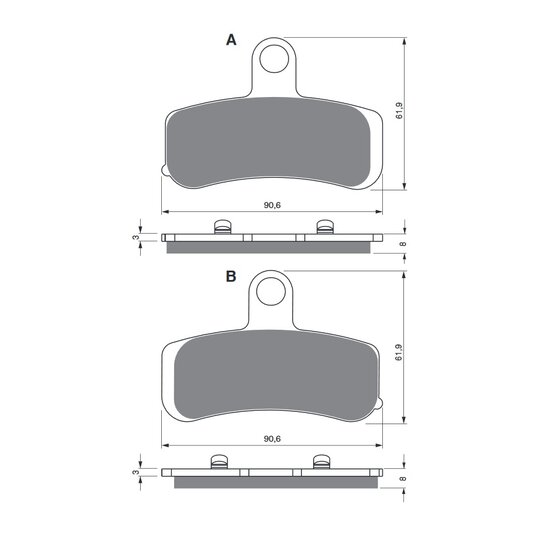 Brzdové obloženie GOLDFREN 275 S33 STREET FRONT